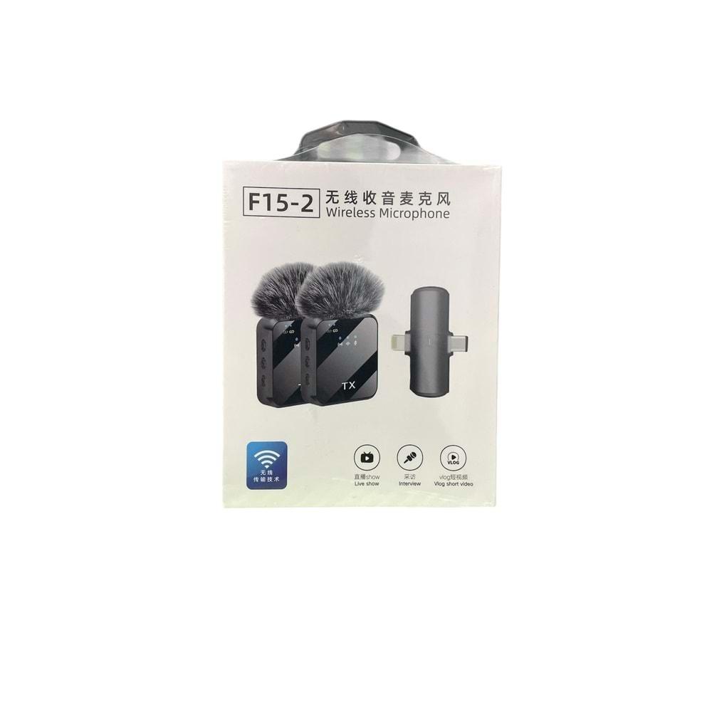 BLUETOOTH YAKA MİKROFONU 2İN1 F15-2