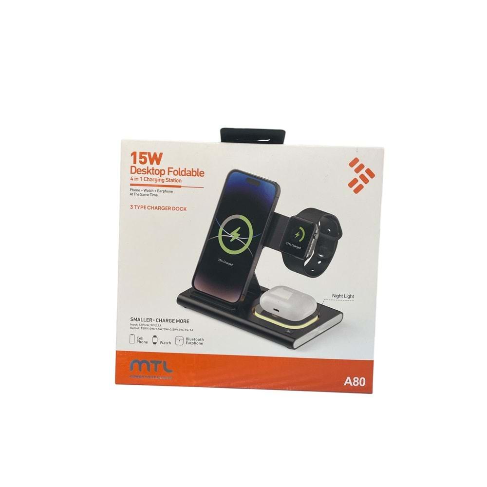WİRELESS ŞARJ 4İN1 A80