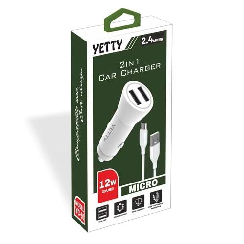 MİCRO 12W OTO ŞARJ YETTY (YC-30M)