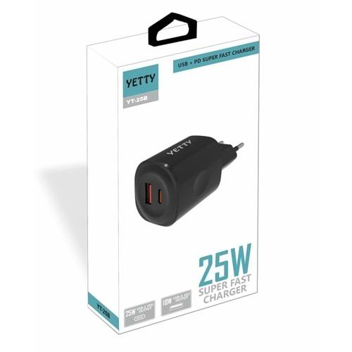 PD+USB 25W ŞARJ YETTY (YT-25B)