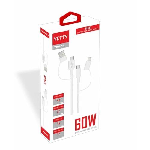 4İN1 KABLO BEYAZ (YKB-41)