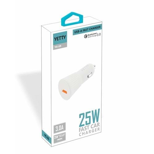 USB 25W OTO ŞARJ YETTY (YC-25)