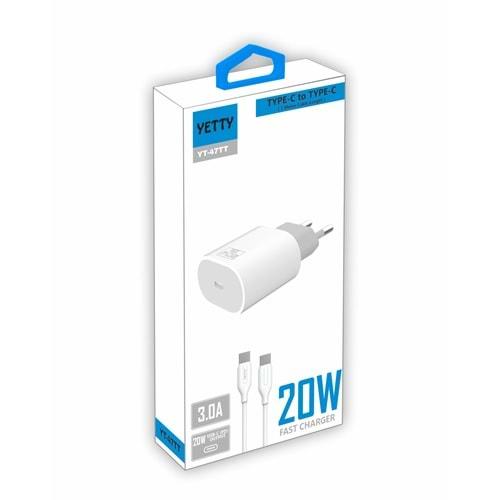 20W PD TYPE-C ŞARJ YETTY (YT-47TT)-5Lİ