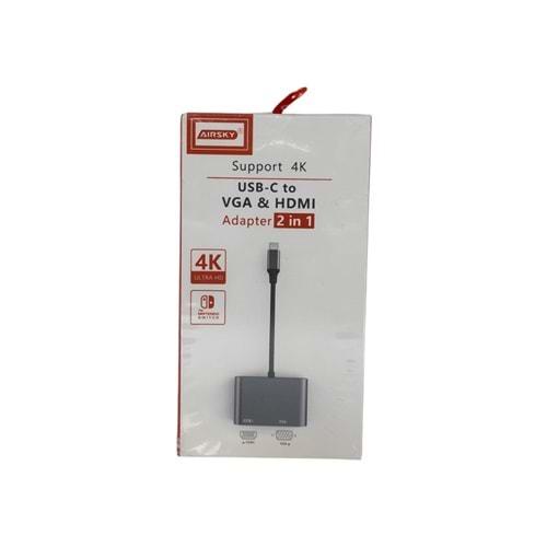 TYPE-C HDMI KABLO 2İN1 (HC-10)