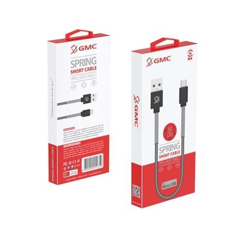 MİCRO UÇ USB KABLO YAYLI KISA